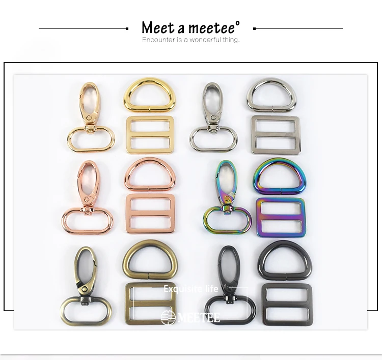 2 Boucles Carrées Nickelées Pour Sangle De Sac - Anneaux Dee Rectangles Support Harnais