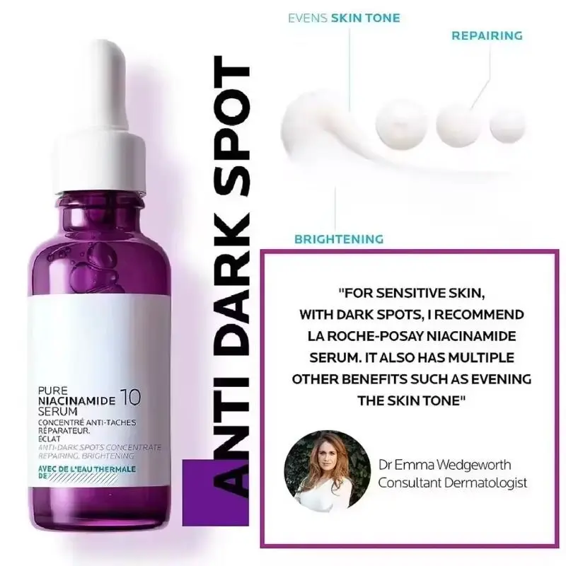 B5 Vitamin C10 Retinol B3 Niacinamide10 Effaclar Serum Anti-Wrinkles Remove Marks Brighten French Skin Care Face La Serum 30ml
