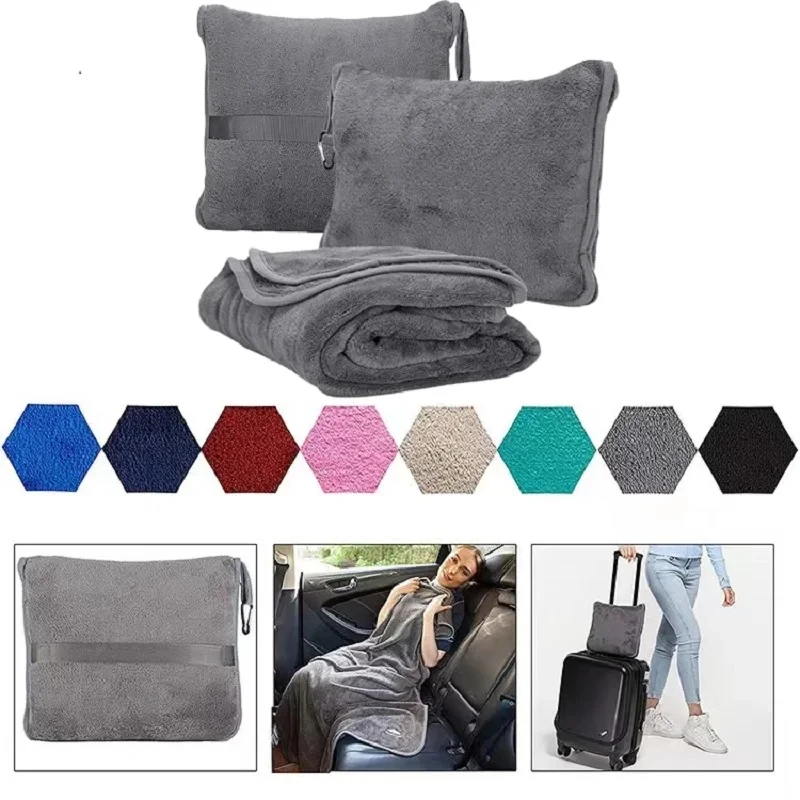 Federa E Coperta 2 In 1 Personalizzata Con Foto, Cuscino Morbido In Pile Su Misura Per Divano E Viaggio, Regalo Originale - 6