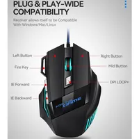 1 PC New Hyperspeed USB Gaming Mouse RGB Backlit Ergonomic Game Mice 7D Esports Wired Mouse for Laptop PC Gamer 6