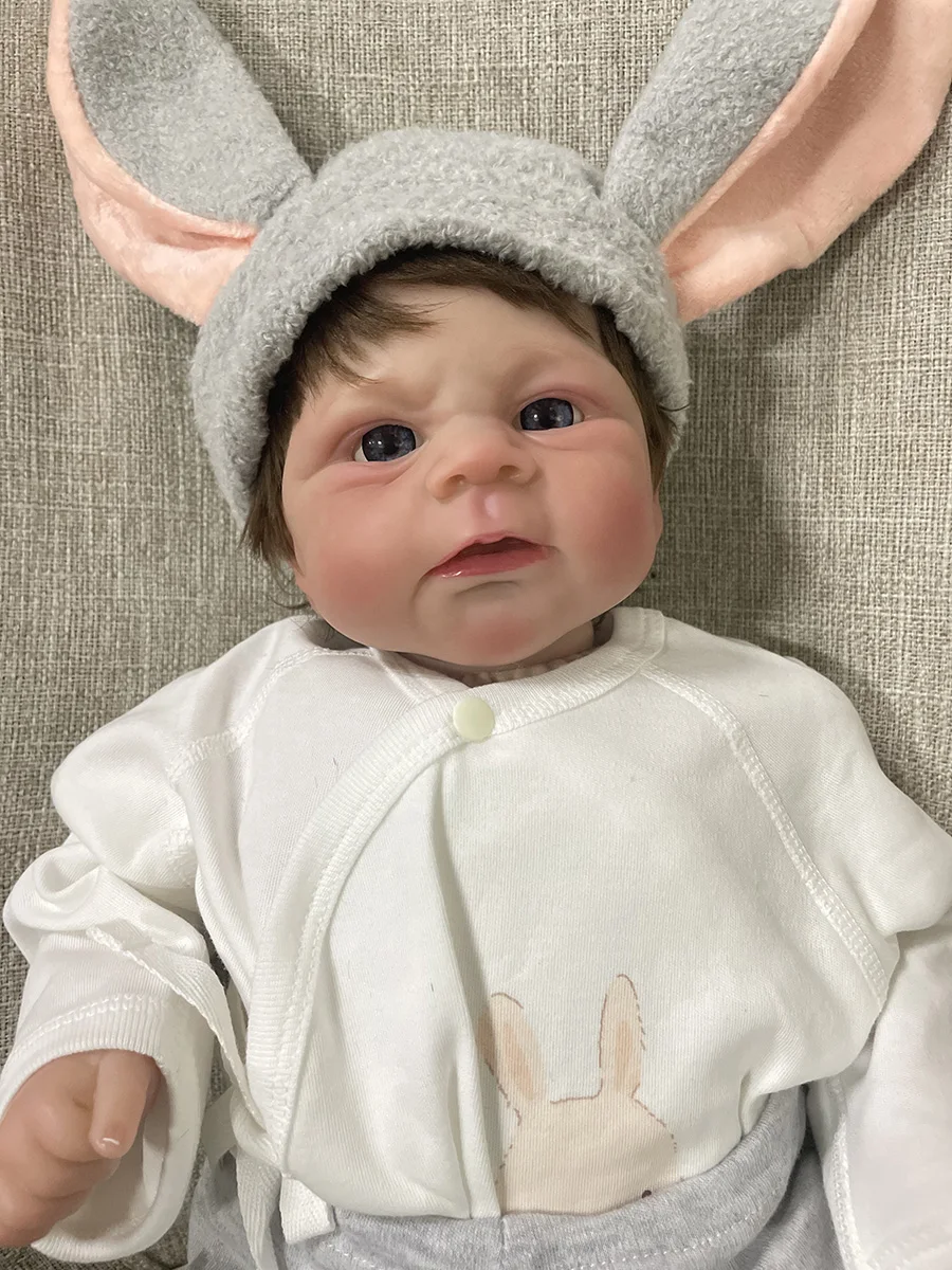 Muñecas de bebé recién nacido Elías Reborn, ojos abiertos, cuerpo
