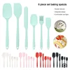 6pc Silicone Spatula set for baking-cake frosting kit with brush, non-stick scrapers & cream spreads |   cute kitchen gadgets 3