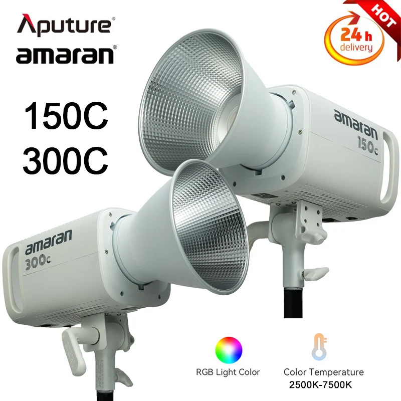 

Aputure Amaran 300c 150c RGB Full-Color 2500K-7500K Studio LED Video Light Bowens Mounts Sidus Link App Control for Photography