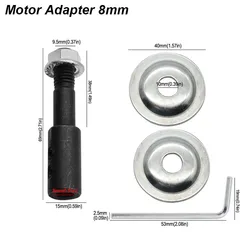 Motor Shaft Extension Adapter for Bench Grinder Buffing Wheel (Motor Adapter 8mm)