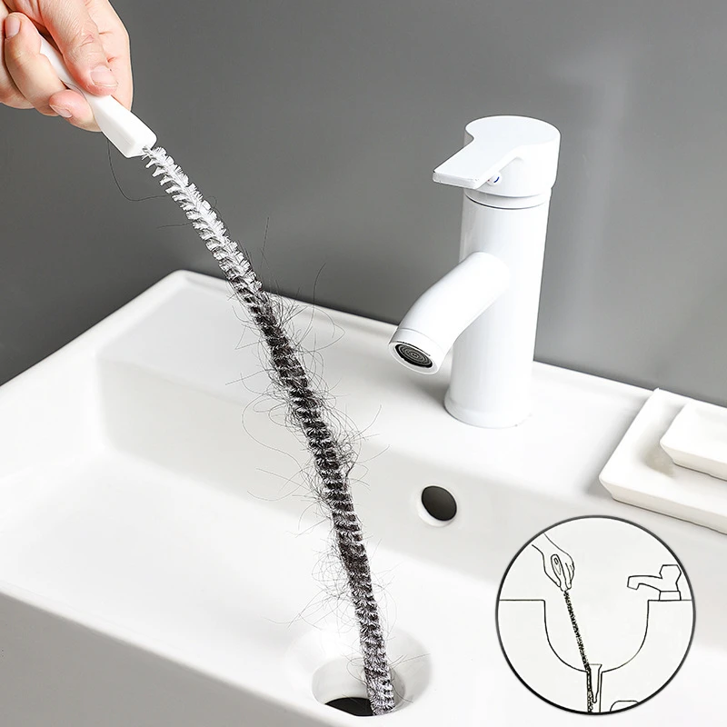

Household Multifunctional Sink Drain Overflow Cleaning Brush Kitchen Sink Cleaning Sewer Hair Catcher Pipe Hair Dredging Tool
