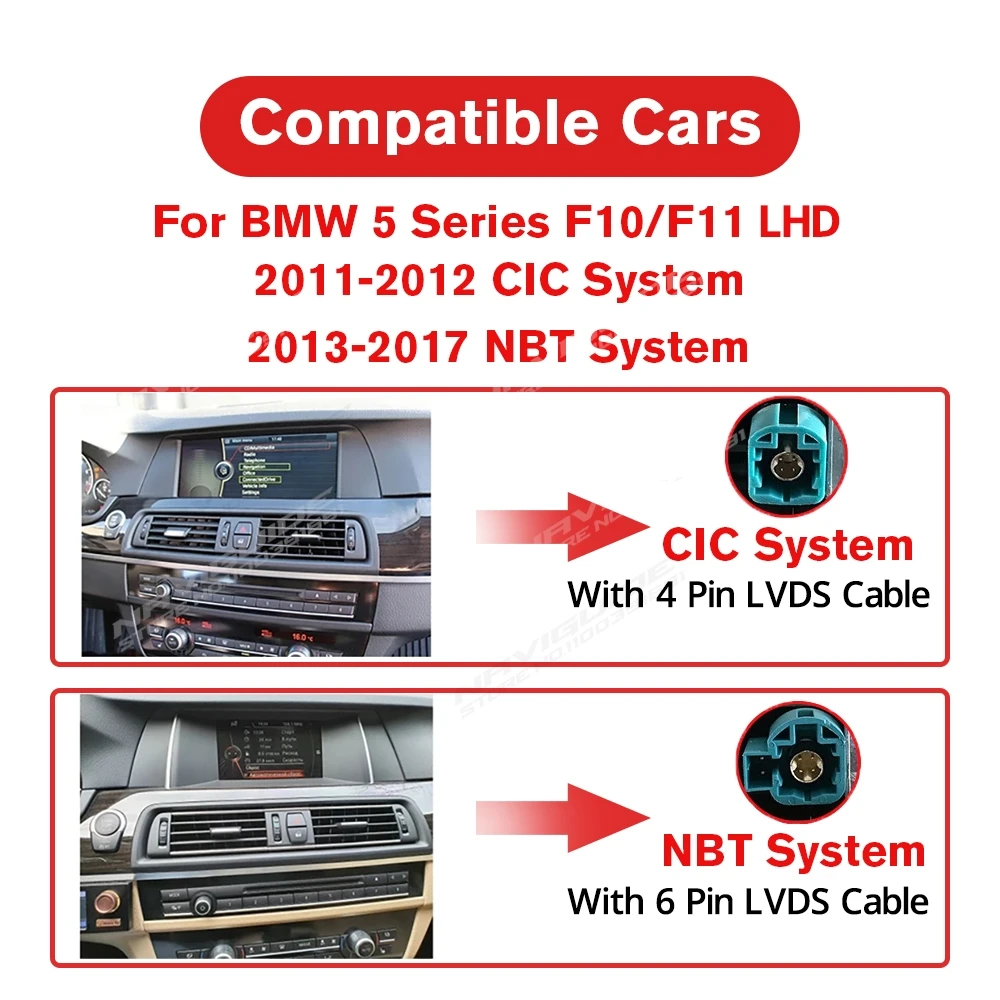 NAVIGUIDE 자동차 멀티미디어 플레이어 BT 카플레이, ID8 UI 12.3 인치, 안드로이드 13, 8 + 128G, BMW 5 시리즈 F10 F11 2010-2016 CIC NBT