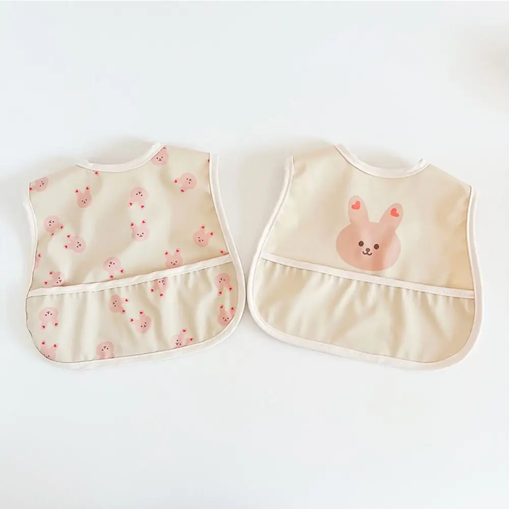 Animal Pattern Baby Feeding Bib Cartoon Bear Baby Drooling Bibs EVA Rabbit Saliva Towel Burp Apron Baby Eating Artifact