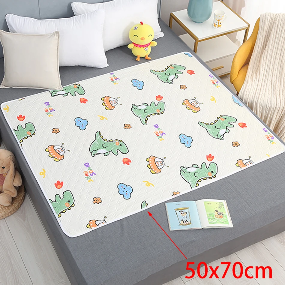 Blue Dino Print Baby Summer Changing Mat – Soft, Lightweight & Waterproof