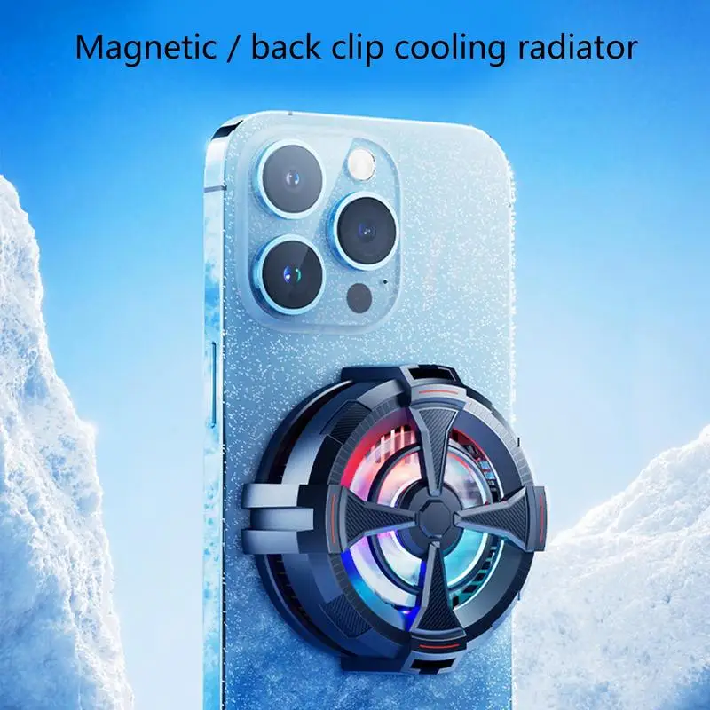 pologmase Cooler para celular – radiador de celular com saída de ar dupla,  radiador de ventilador de celular para jogos adequado para telefones iOS/ celulares de 6,68 a 8,35 cm de largura 