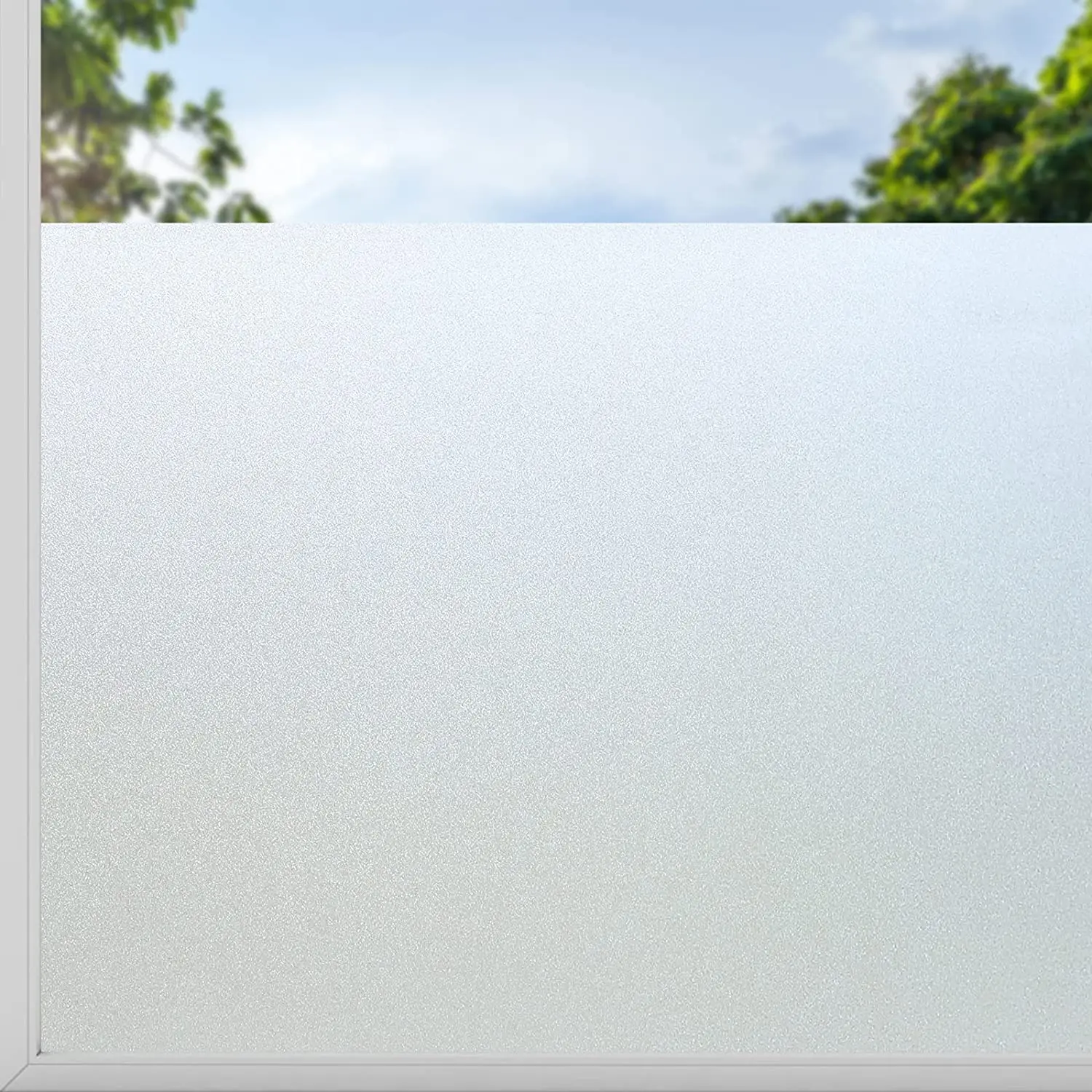 

Matte Pure Window Privacy Film Frosted Glass Opaque Sun Blocking Covering Self-Adhesive Vinyl Decals for Bathroom Decoration