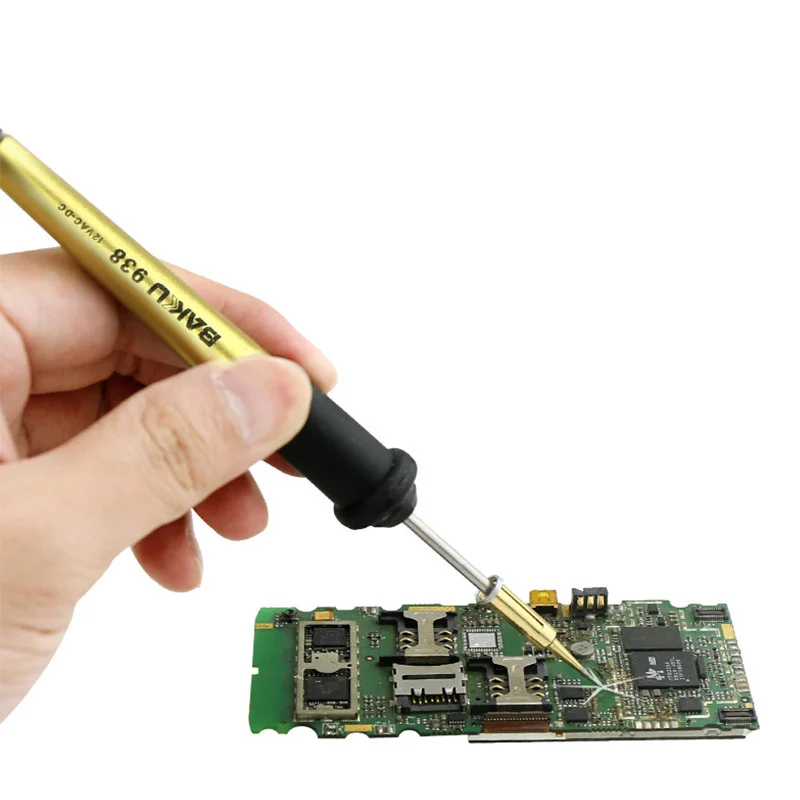 Фото Мини-паяльный керамический Железный коннектор 12 В AC DC RCA для замены на мобильный телефон, ремонт при сварке №2