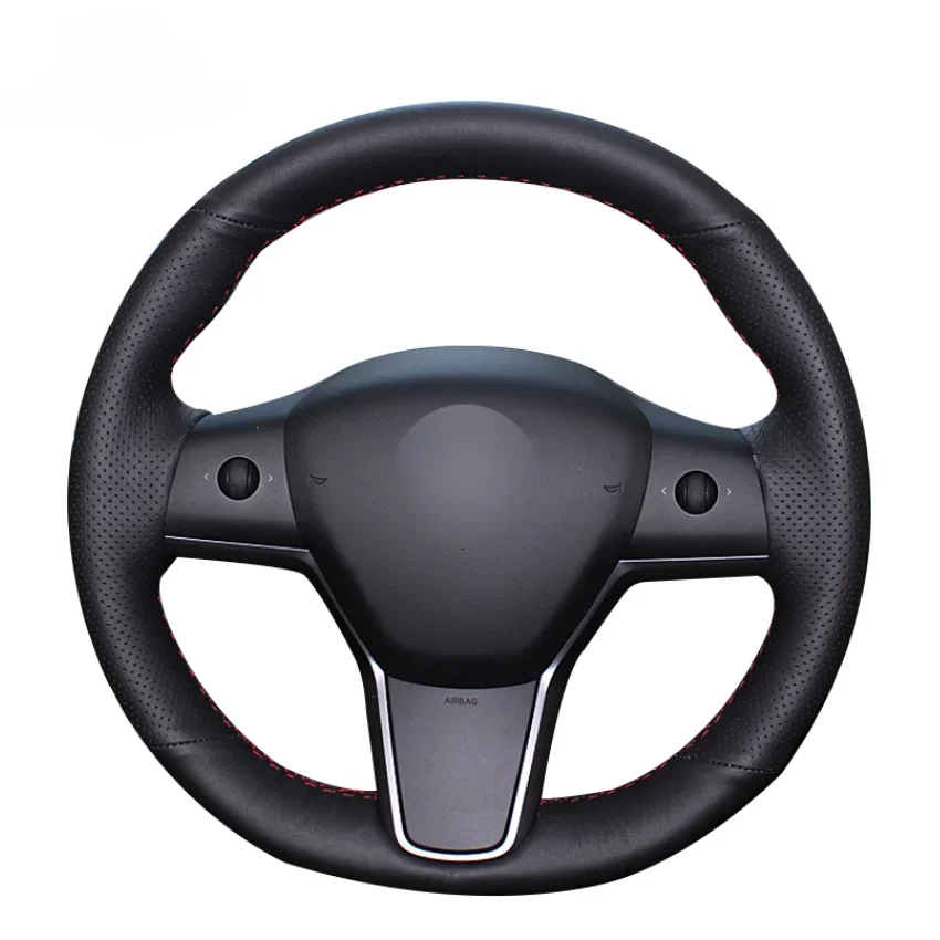 

Черная искусственная кожа, Ручное шитье, модель Tesla 3 2015 2016 2017 2018 2019 2020 модели Y 2019 2020