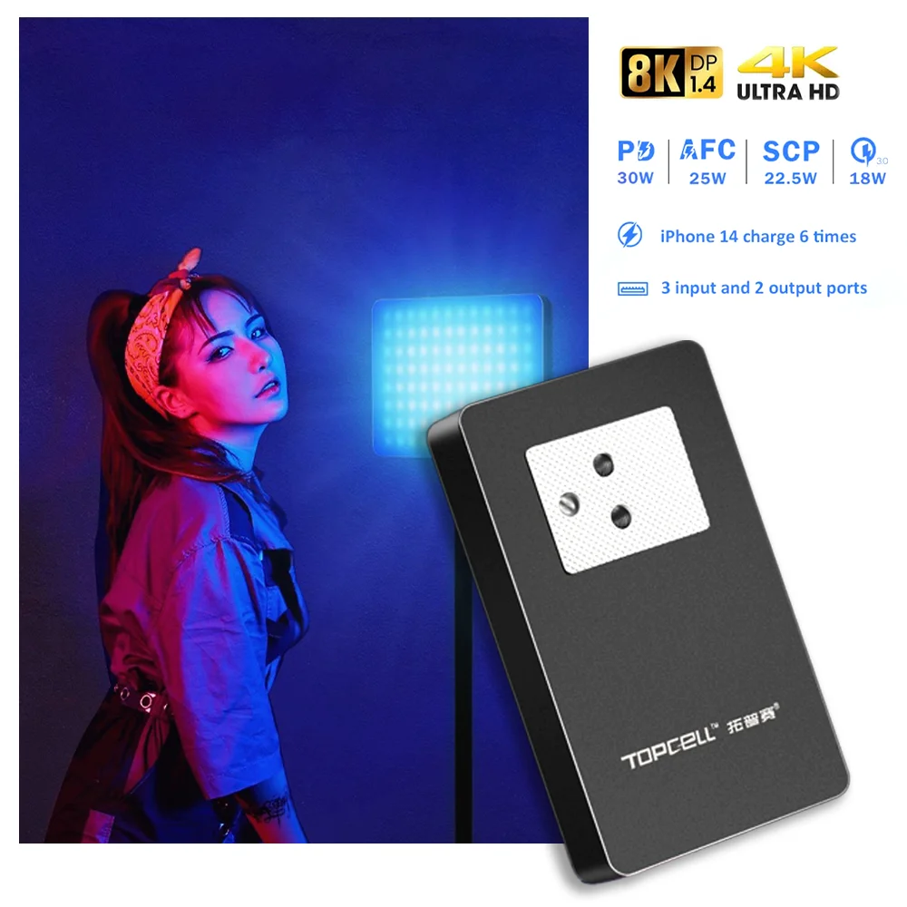 4K HD Mini WiFi Camera Wireless Power Bank Portable Large