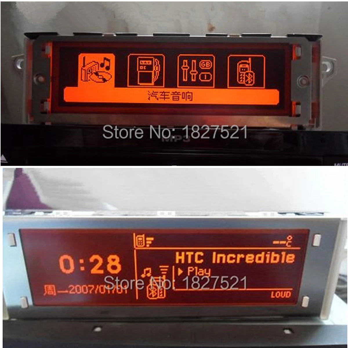 Supporto Originale Usb Bluetooth 4 Menu Display Schermo Rosso Monitor 12 Pin Per Peugeot 307 407 408 3008 Citroen C4 C5
