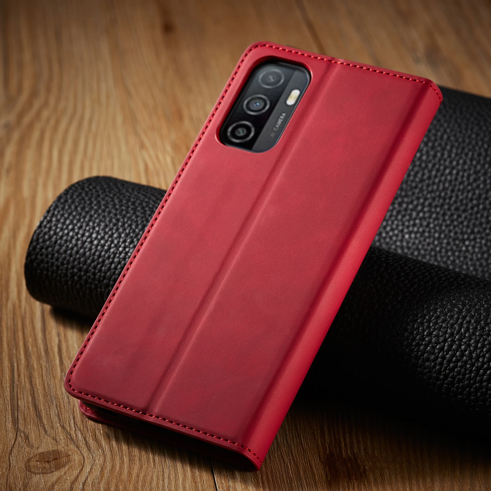 Leder Flip Telefon Fall Für Xiaomi Redmi Hinweis 14 13 Pro + 12S 11S 10S 9S 12 11 10 9 8 7 Pro Plus 5G 12C 13C Karte Brieftasche Abdeckung – Detail 4