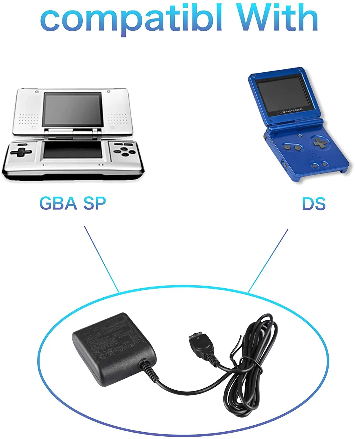 Charger for Gameboy Advance SP GBA SP, AC Charging Adapter for Nintendo NDS  and Game Boy Advance SP Power Charger 5.2V 320mA - AliExpress