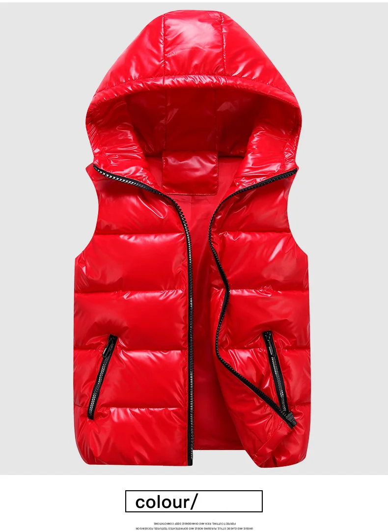 2023 koreanische Herbst Winter Glänzende Weste Für Jungen Wasserdichte Junior Junge Ärmellose Jacke 3-20 Jahre Kind Teenager Mädchen weste – Detail 12