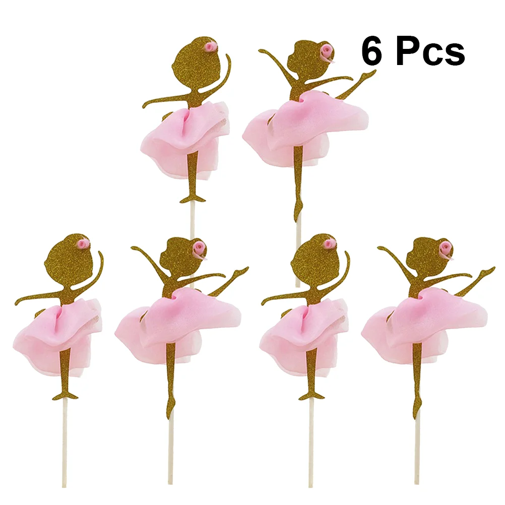 

Ballerina Dancing Girl Cake Toppers Girl Design Cake Picks Cupcake Decoration for Wedding Bridal Shower Birthday Party