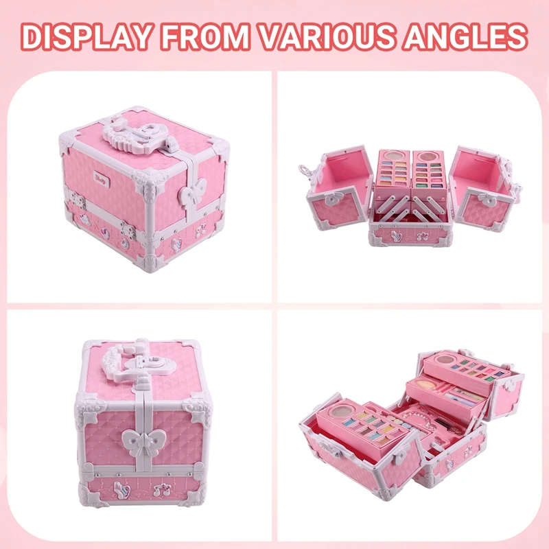 Girl Simulation Pretend Princess Makeup Toys Play House Children Cosmetics Lipstick Eyeshadow Set for Kids Cosplay Game 5