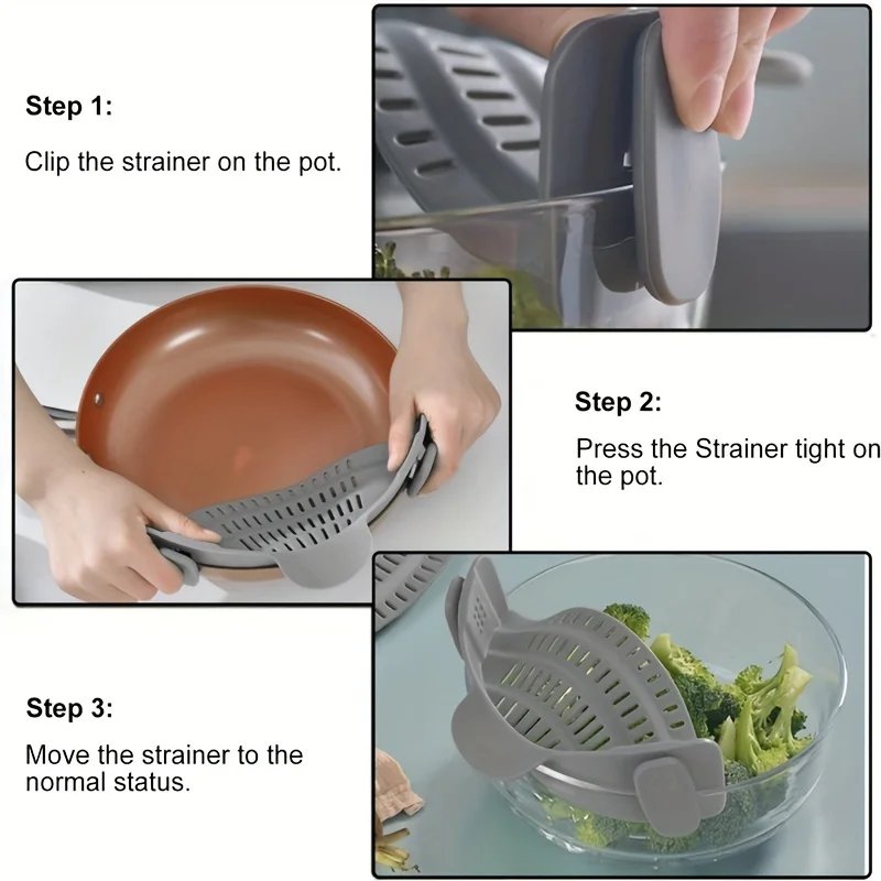 Easy Cooking With This Adjustable Silicone Pot Strainer And Pasta