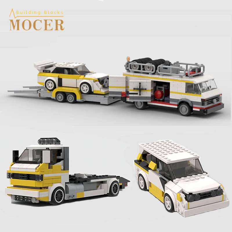 Moter Technical Car Lt45 Set 76897 Audied Quattros S1E2 Transporter Speed Champion Rally Hatchback Building Blocks Giocattoli Regalo