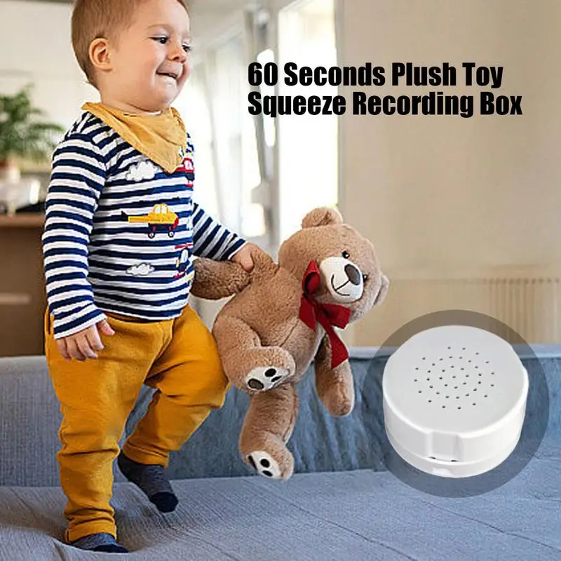 Stuffed Animal Sound Recorder 60 Seconds Button Sound Box Toys Recording Device Plush Toy Custom Messages Recorder Voice Box - 4