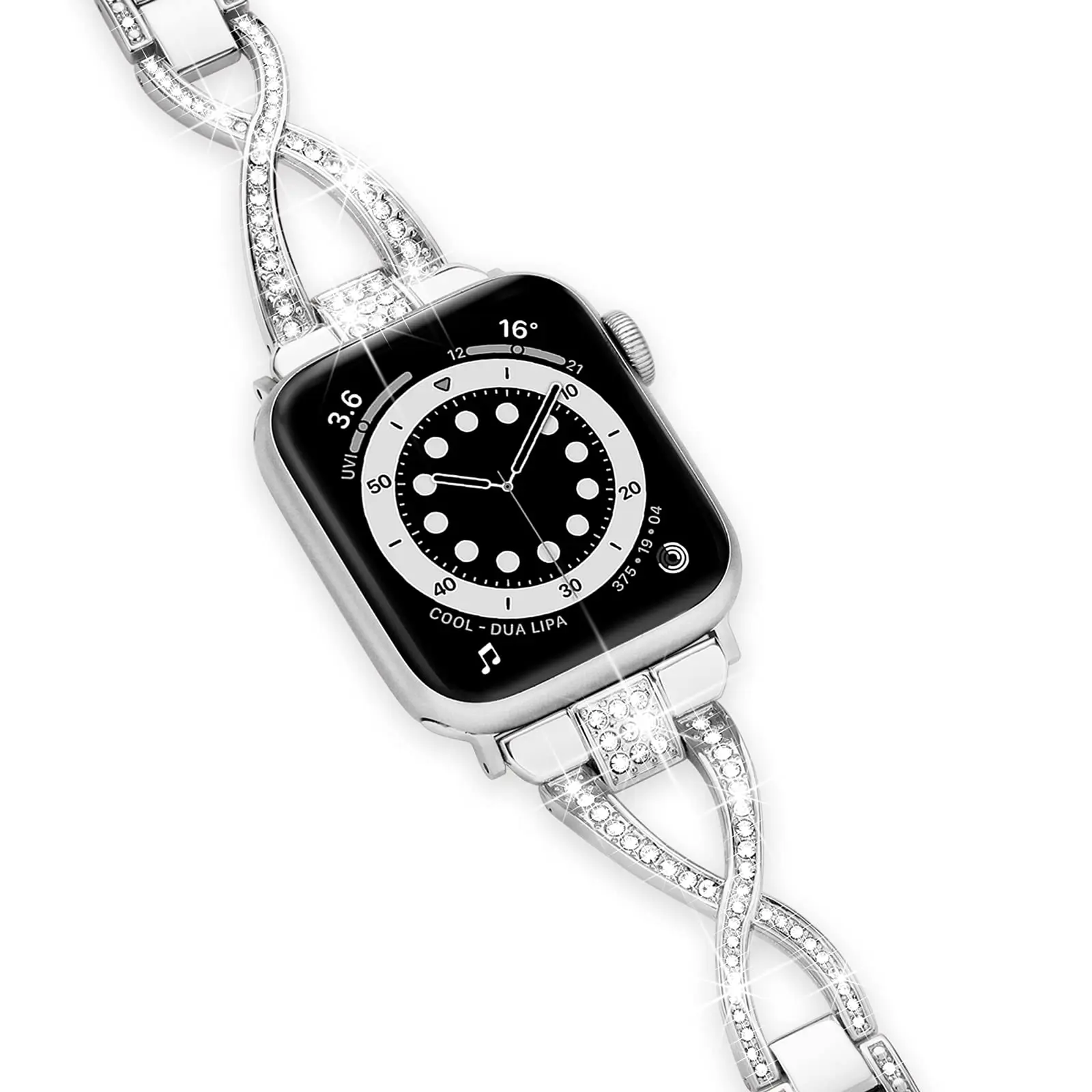 애플워치 애플 크로스 다이아몬드 워치, iWatch 시리즈 울트라 8, 7, 6, 5, 4, 3, 2, 1 se, 49mm, 45mm, 38mm, 40mm