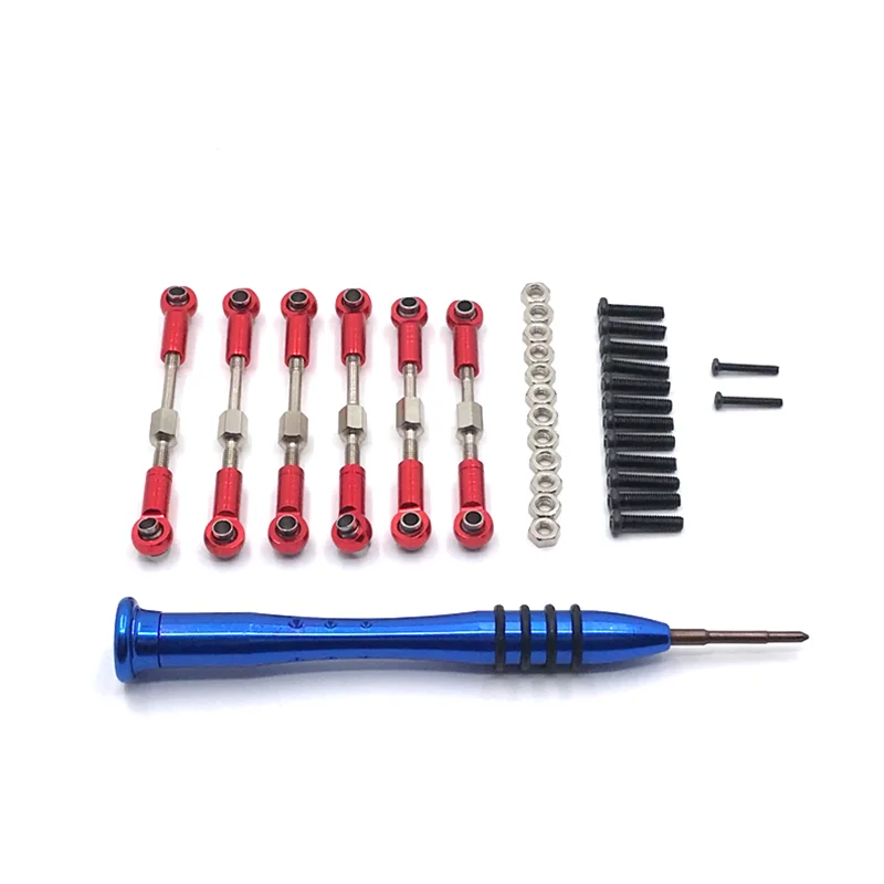 

Metal Upgrade 6PCS Adjustment Lever Screwdriver For WLtoys 144010 144001 144002 124016 124017 124018 124019 RC Car Parts