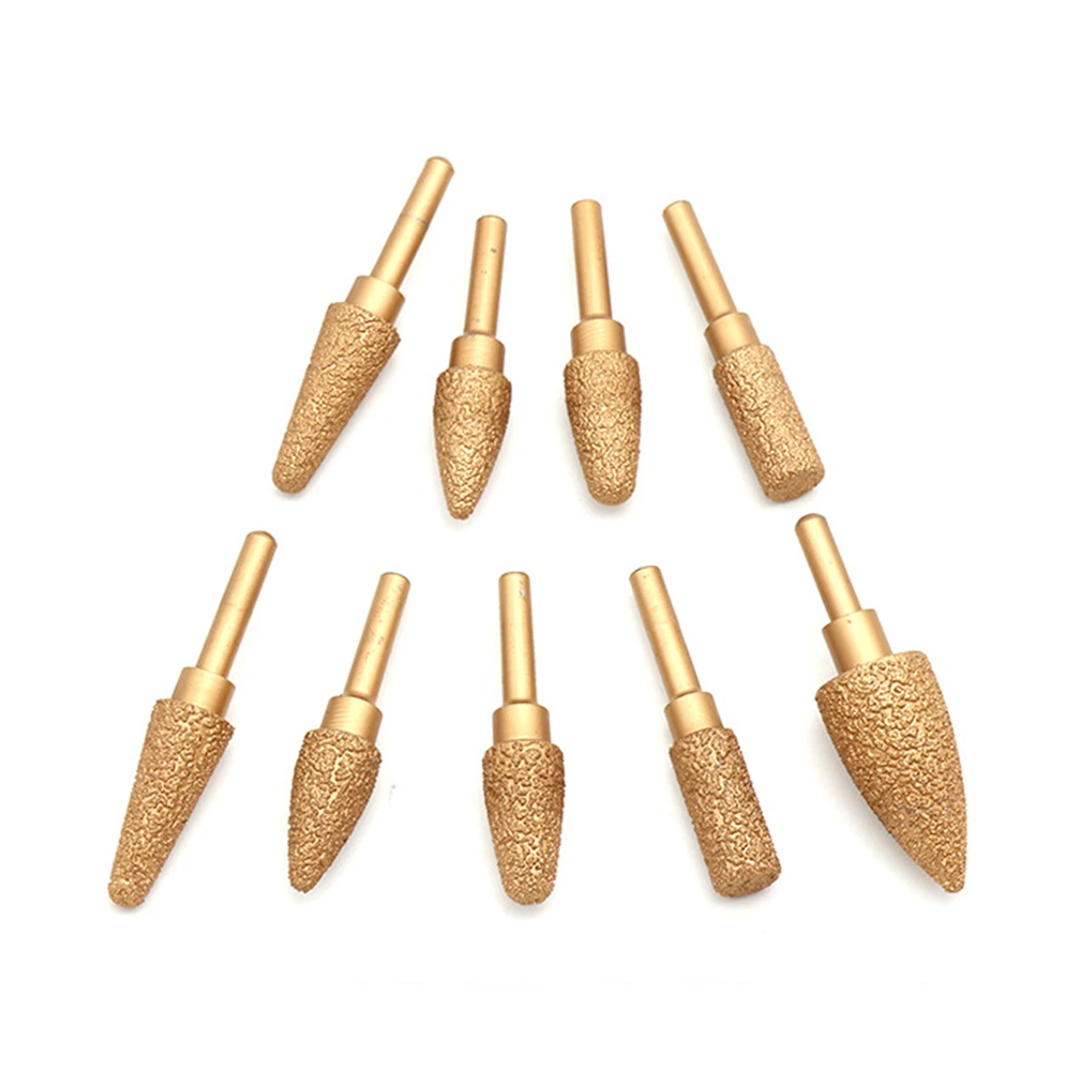 

1p 6mm Shank Brazed Diamond Grinding Head 35#/36# Grit Burrs Engraving Drill Bits Jade Peeling Cast Iron polishing Carving Tools