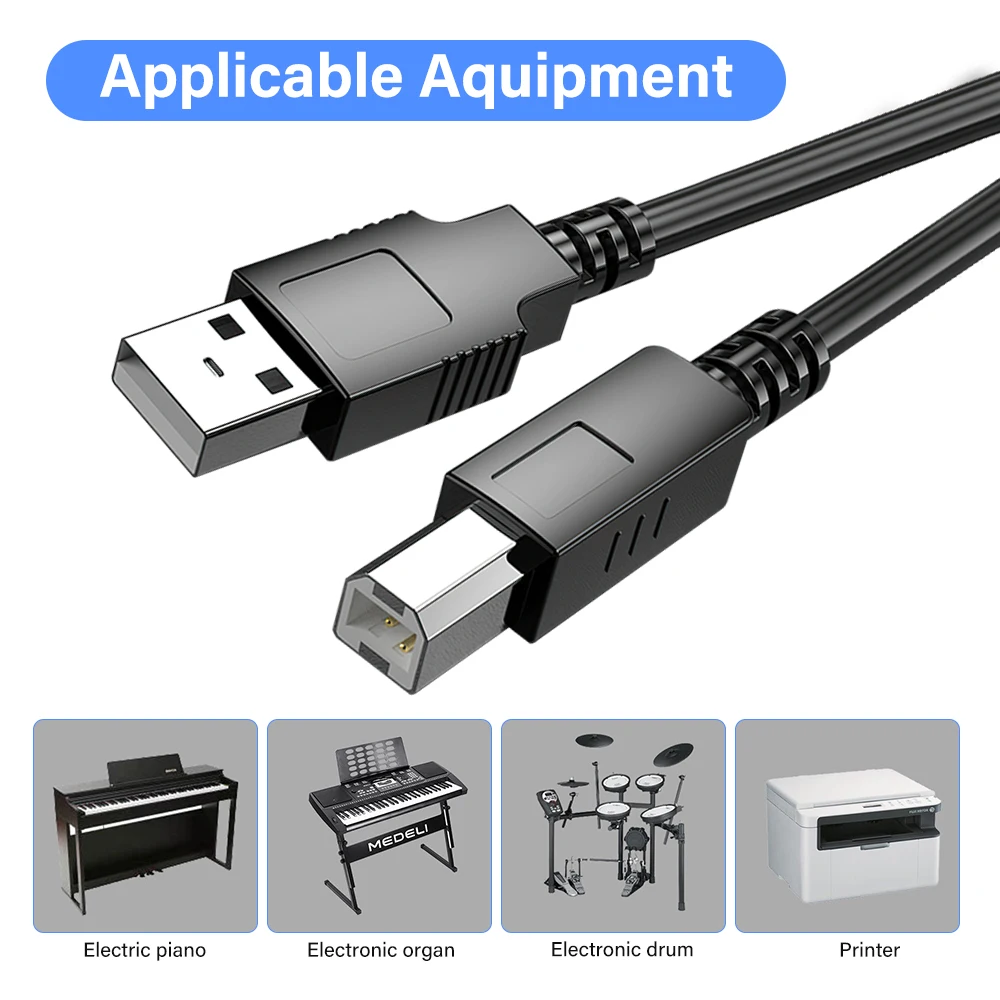 รูปสินค้า สาย USB ความเร็วสูง รองรับเครื่องพิมพ์และอุปกรณ์อิเล็กทรอนิกส์