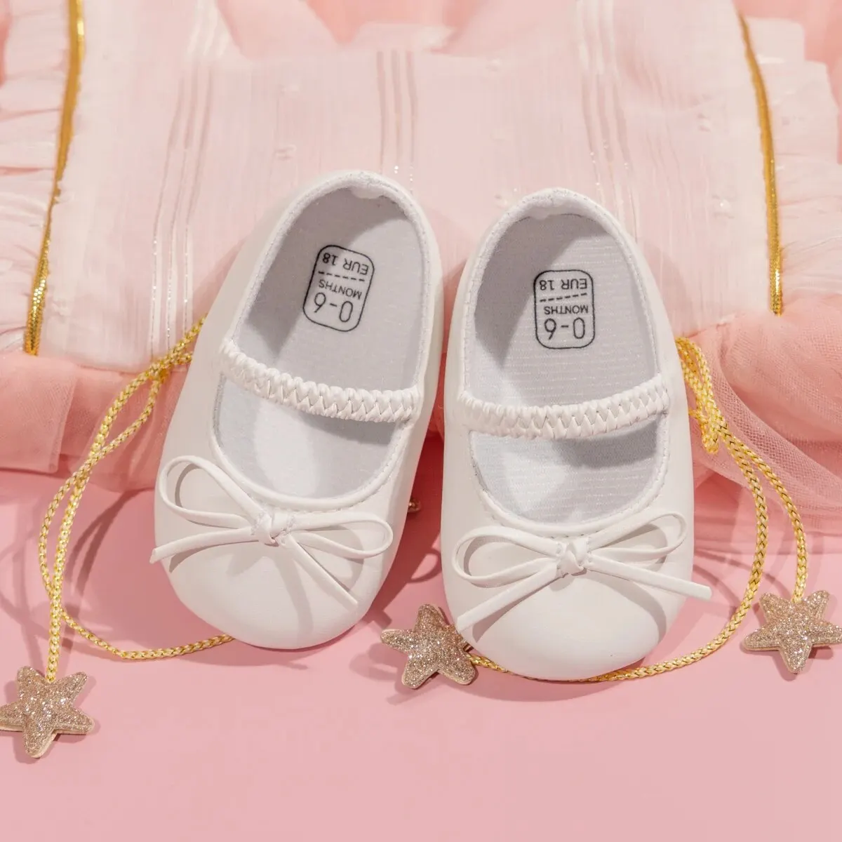 Newborn Baby Girl Princess Shoes Bow Tie Flat Bottomed Bean Shoes Shallow Mouthed Soft Casual Toddler Girls Shoes 0-18M Baby & Maternity