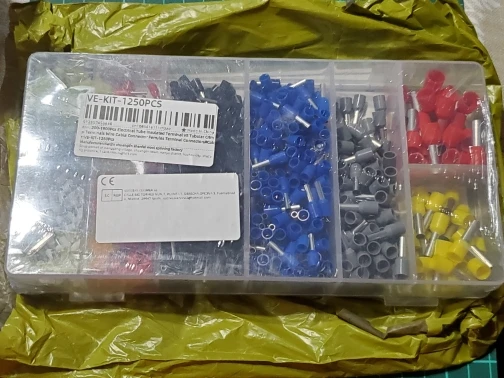 200-1900Pcs Electrical Tube Insulated Terminal VE Tubular Crimp Terminals Wire Cable Connector Ferrules Terminal Connectors photo review