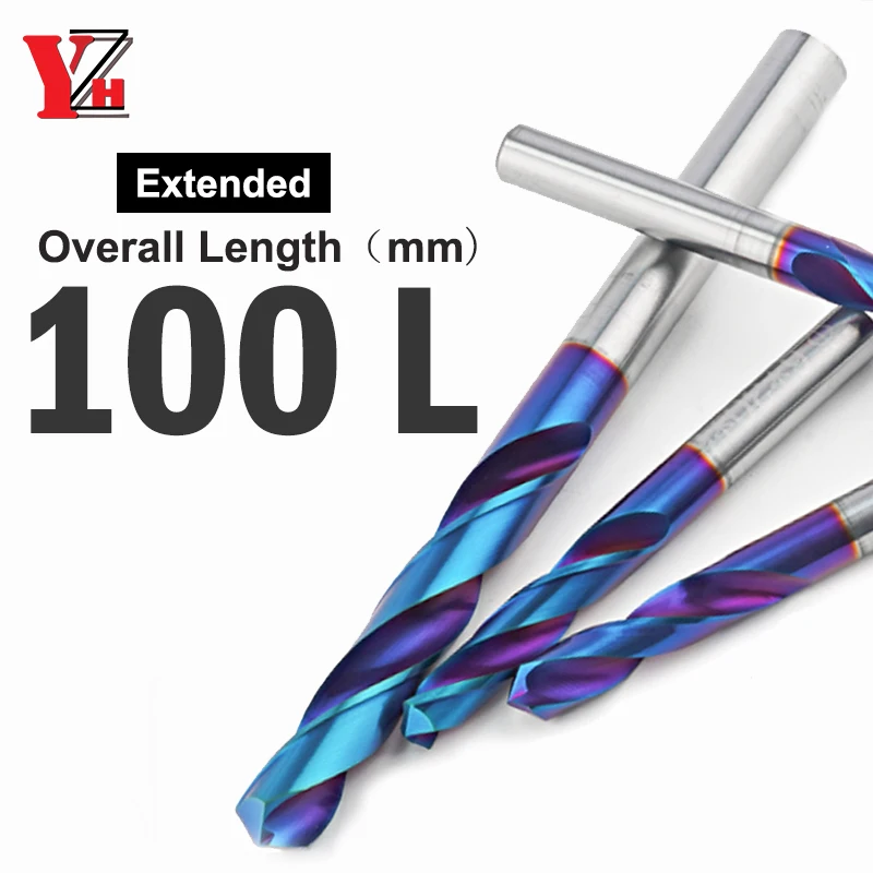 YZH 100L Twist Drill Diameter D1.5-D18 Solid Tungsten Bits HRC65 CNC ...
