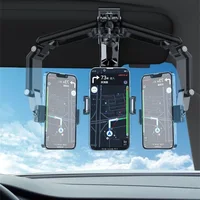 Support de téléphone portable de Navigation pour pare-soleil de voiture, vue directe, support de Navigation universel pour voiture librement réglable, fournitures de support pour voiture 4