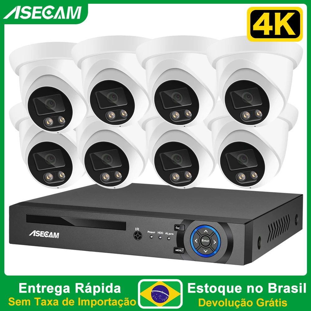 8mp-4k-camera-de-seguran-a-casa-exterior-h-265-poe-nvr-kit-metal-branco ...