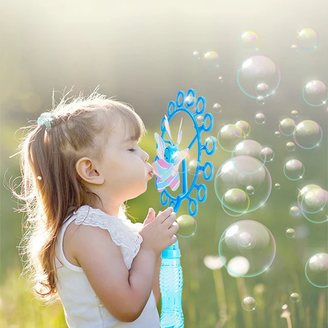 Kids Bubble Machine Gun Blower Magic Rotating Windmill Toy Wedding Soap Bubble Outdoor Toys for Girls Boys Birthday Gift 4