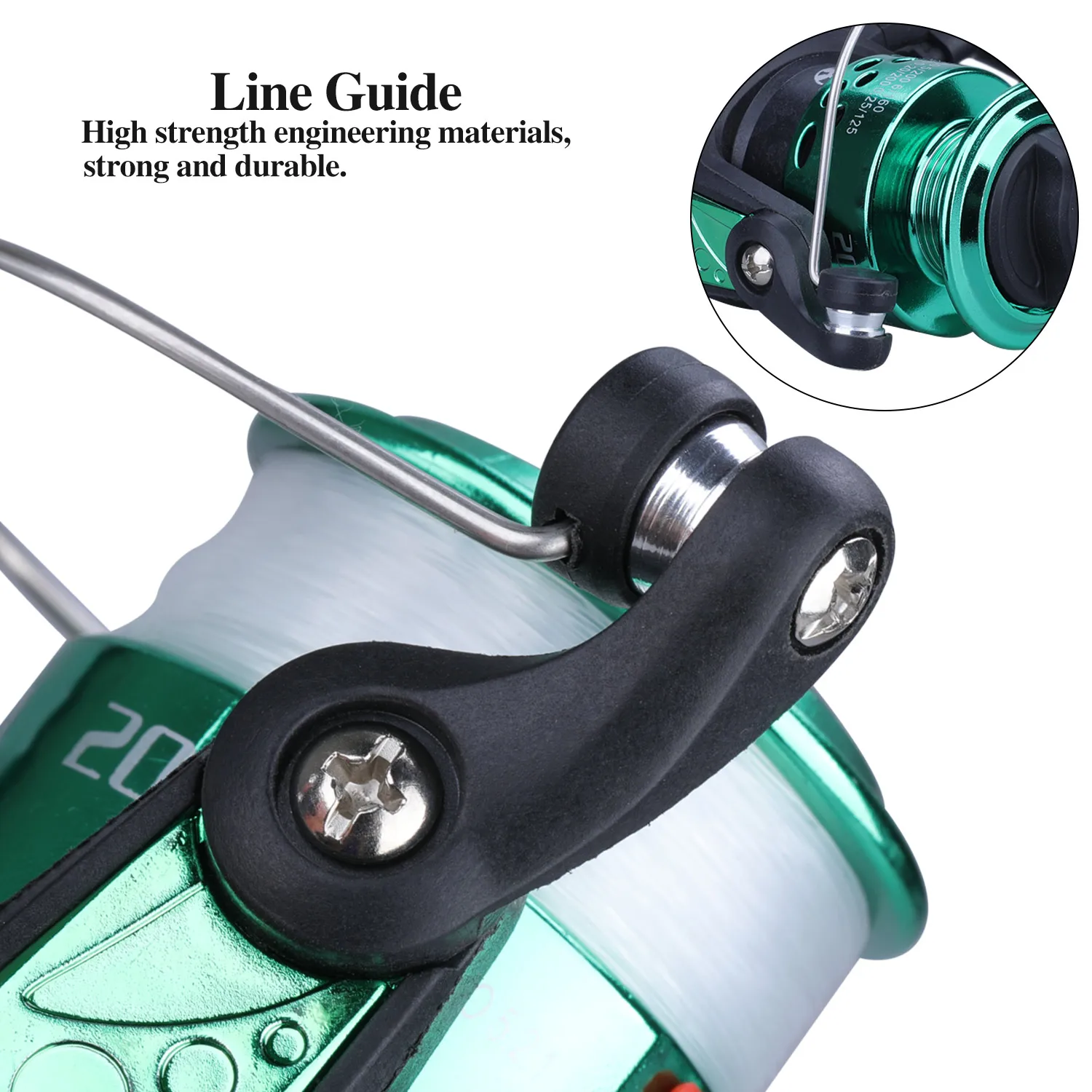Sougayilang spinning reel available in 4 colors and 3 bearings with precise transmission and high-strength wire guide design