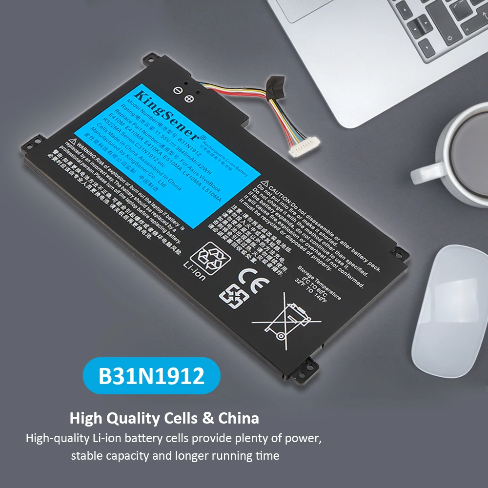 Kingsener-bateria do Portátil para Asus Vivobook 14 E410ma-ek018ts Ek026ts Bv162t F414ma E510ma Ek017ts C31n1912 L410ma 42wh - Imagem 5
