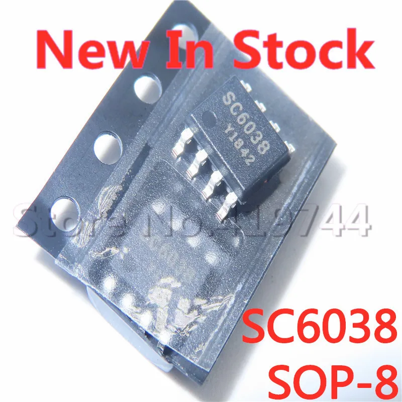 

5 шт./лот SC6038 лапками углублением SOP-8 dual-cell литиевая батарея микросхема подзарядки в наличии новый оригинальный IC