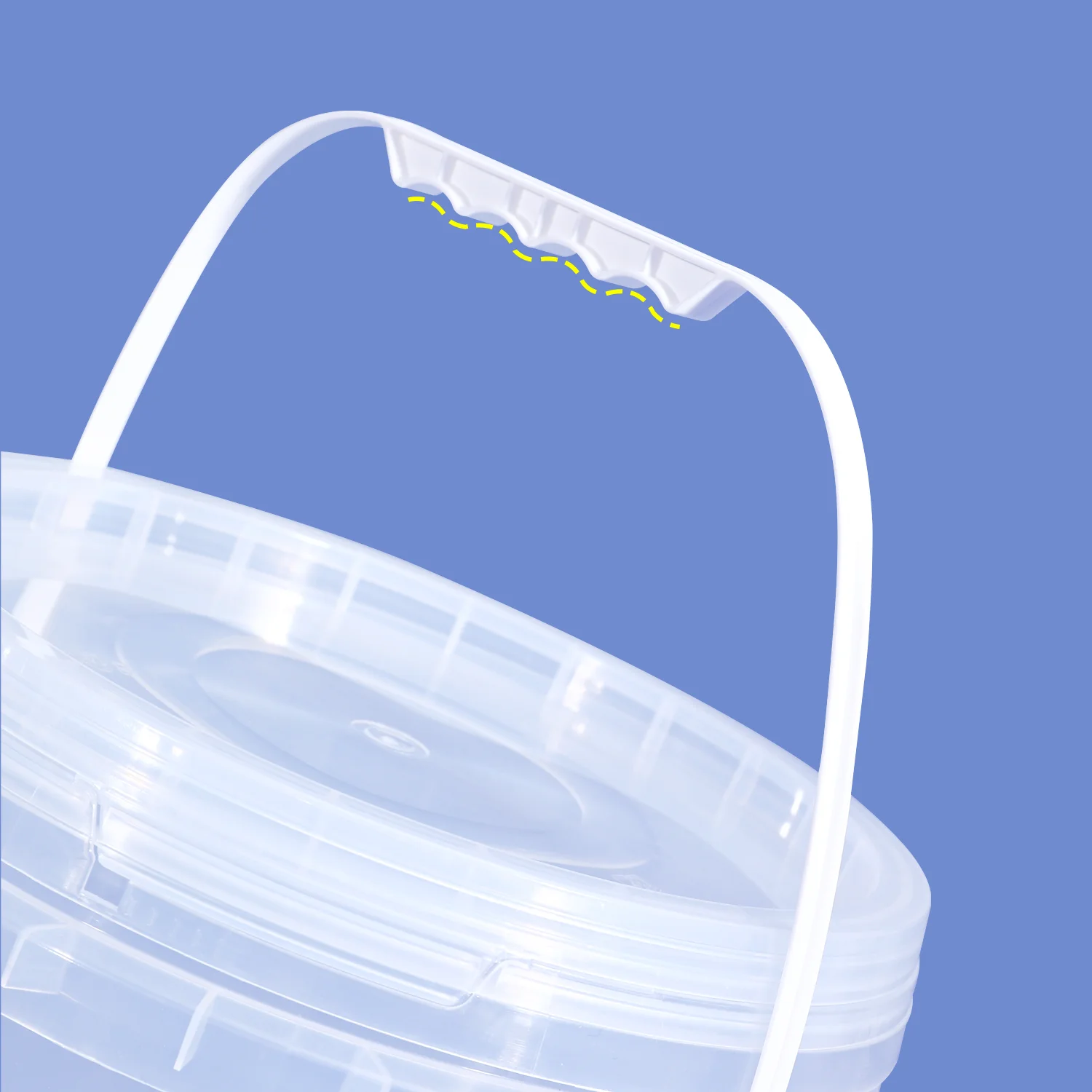 4L Round Empty Plastic Bucket with Handle and Lid High Quality Food Grade Packing Container Leakproof PP Bucket 1Pcs storage box