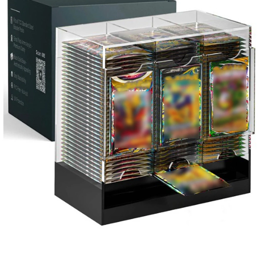 Three-Slot Card Dispenser with Transparent Easy-Access Design