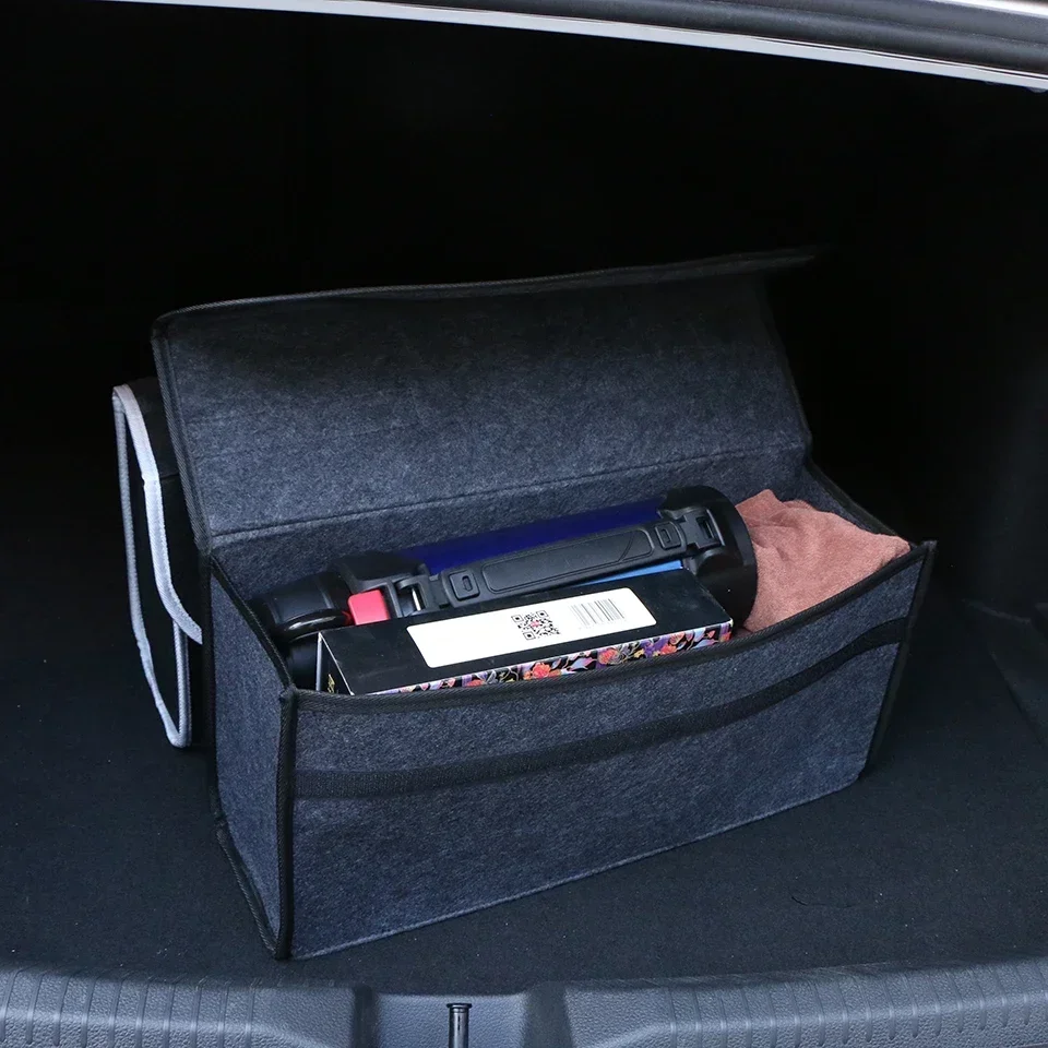 Foldable Felt Car Trunk Organizer Box for Auto Interior Storage
