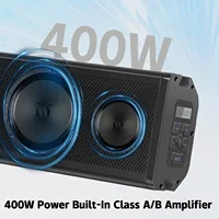 UTV/ATV 17" Bluetooth Sound Bar 4 Speaker Amplified Audio Waterproof with Multi-color Lighting for Golfcart Can Am 4