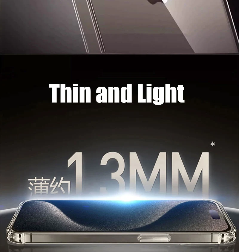Transparente Silikon-Handyhülle für iPhone 16 17 15 11 12 13 Pro Max 14 7 8 Plus 12 Mini X Xs Xr 16E 17 Air Durchsichtige TPU Weiche Schutzhülle – Detail 6