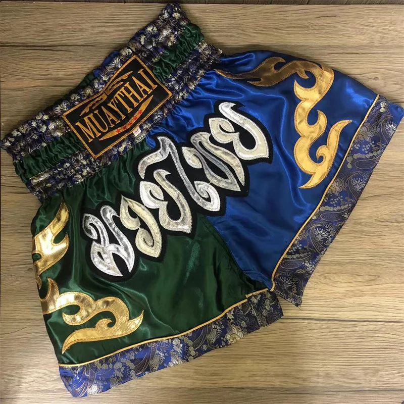 Men's Women's Kids Muay Thai Boxing Shorts Teenagers Kickboxing Fighting MMA Trunks Sanda Grappling Bjj Sports Short Pants