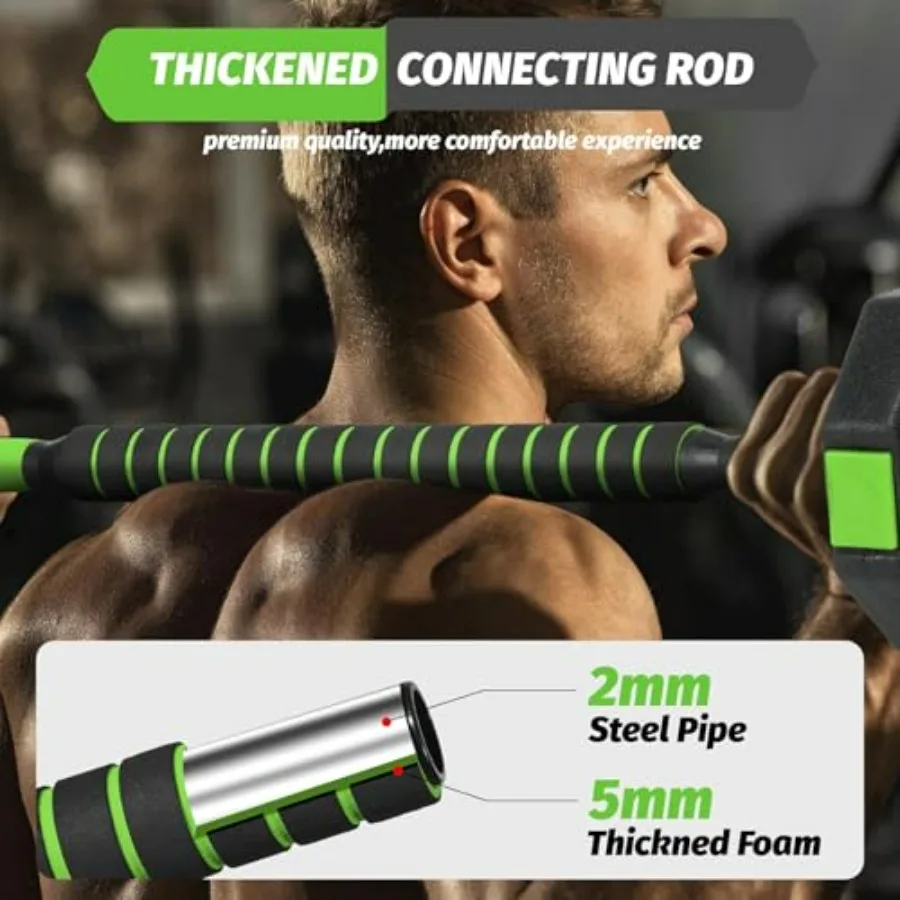 44lbs Adjustable Dumbbell Set, 4-in-1 Free Weight Set with Connector Bar, Convert to Barbell, Kettlebell, Push-Up Stand & Weight