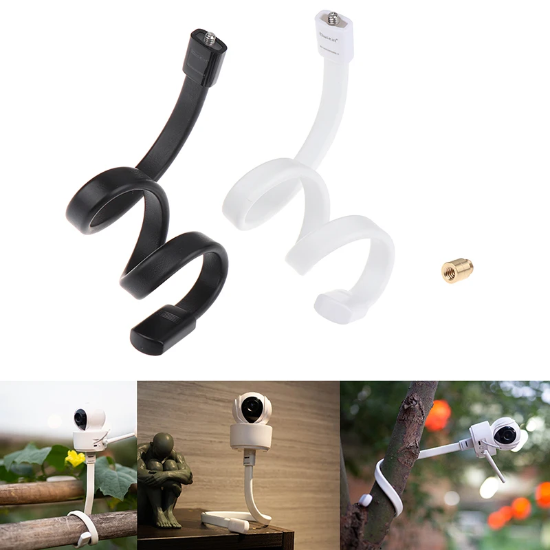 

1/4 Inch Thread Webcam Bracket Gooseneck Selfie Holder Crib Support Monitor Bracket Punch-free Multi-function Bracket