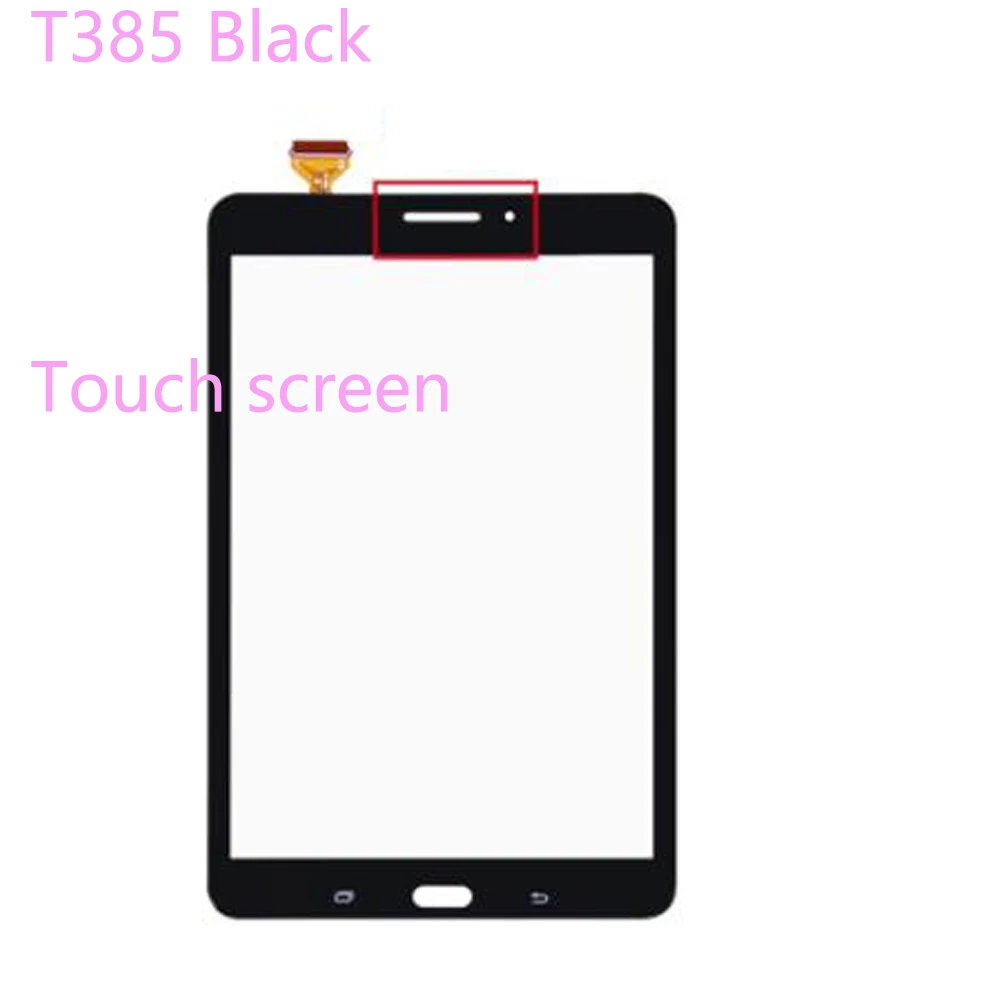 삼성 갤럭시 탭 A 8.0 SM-T380 T380 터치 스크린 패널 T385 디지타이저 센서 전면 유리 용 새 T385 터치 스크린 LCD가 아님