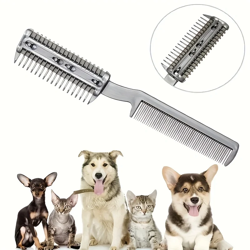 2-in-1 Professional Pet Grooming Razor Comb Plastic Trimmer for Dogs ...