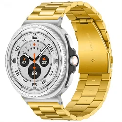 Elegant Stainless Steel Metal Watchband Bracelet - Premium Strap - 8classic 46mm (Gold)